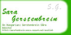 sara gerstenbrein business card